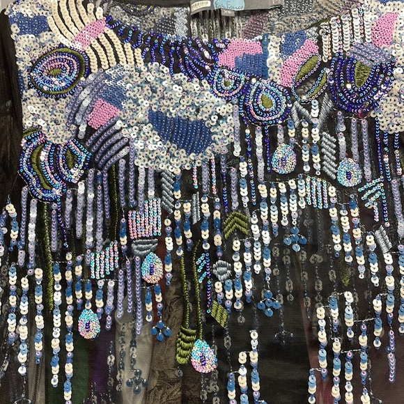Eva Franco Mesh Sequin Top - Preloved - Picture 3 of 7